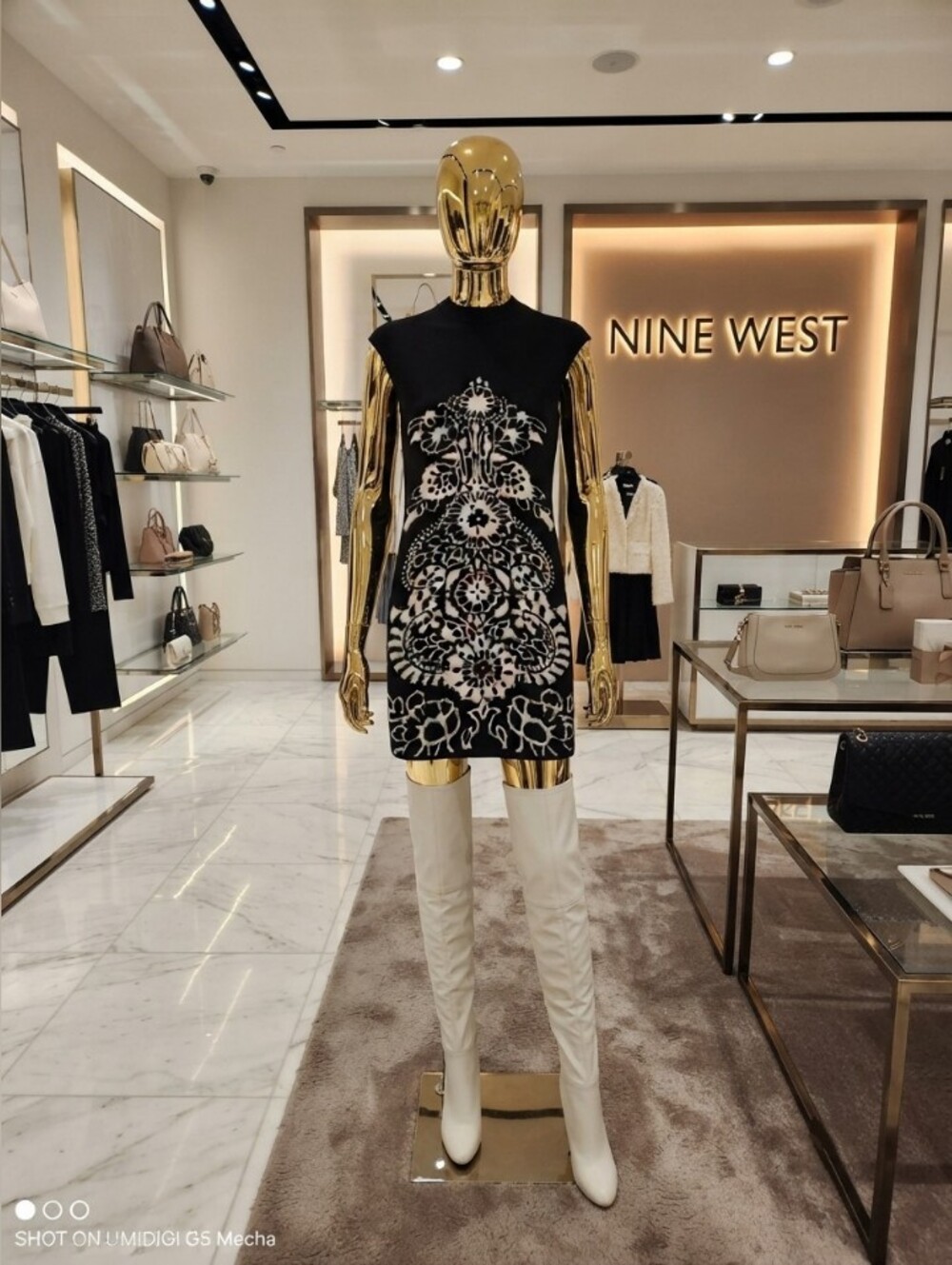 Nine West Black & White Ink Blot Shift Dress 🖤
